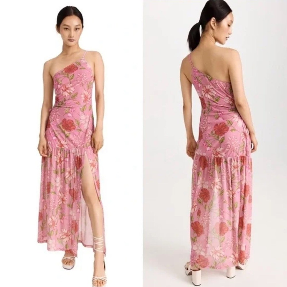 NWT Hansen & Gretel Artillo Floral Cut-Out Maxi Dress In Pink Oasis Size XL Glam